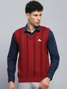 Monte Carlo Men Striped Woollen Sweater Vest