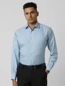 Van Heusen Men Spread Collar Checked Cotton Formal Shirt