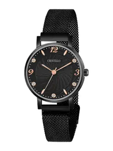 CRESTELLO Women Dial & Straps Analogue Watch CR-BK146-BLK