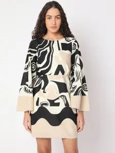 Vero Moda  Women Abstract Printed Fit & Flare Dress