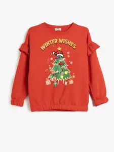 Koton Girls Printed Sweatshirt