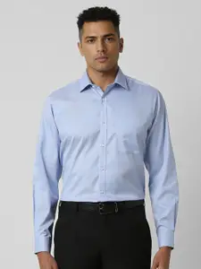 Van Heusen Men Spread Collar Solid Cotton Formal Shirt