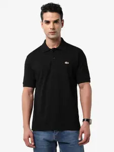 Lacoste Men Solid Polo Collar Cotton T-shirt