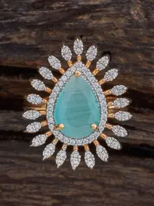 Kushal's Fashion Jewellery Embellished Bridal Rose Gold-Plated Dome Shaped Jhumkas