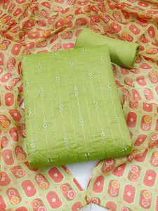 Maroosh Striped Sequinned Unstitched Dress Material