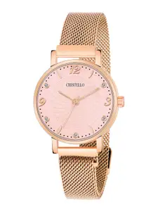 CRESTELLO Women Dial & Straps Analogue Watch CR-RG146-PNK