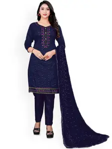 Maroosh Floral Embroidered Unstitched Dress Material