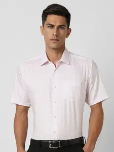 Van Heusen Men Spread Collar Checked Cotton Formal Shirt