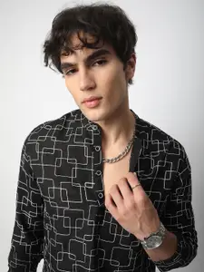 VASTRADO Checked Embroidered Thread Work Cotton Straight Kurta