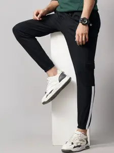 PAUL STREET Men Relaxed Straight Fit Cargos Cotton Trousers