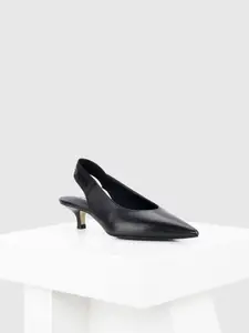 Oroh Women Leather Party Kitten Pumps