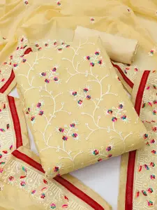 Maroosh Floral Embroidered Sequinned Unstitched Dress Material