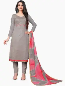 Maroosh Floral Embroidered Unstitched Dress Material