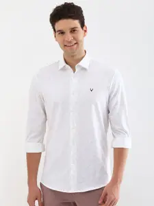 Allen Solly Men Spread Collar Geometric Printed Cotton Slim Fit Casual Shirt