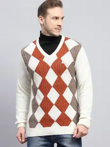 Monte Carlo Men Checked Woollen Pullover