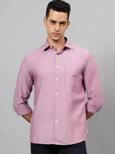 Cantabil Men Spread Collar Solid Cotton Casual Shirt
