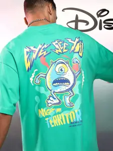 HIGHLANDER Pixar Men Monsters Inc. Short Sleeve Oversized Drop Shoulder Tshirt