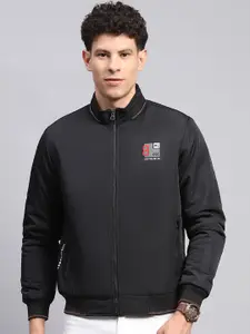Monte Carlo Men Mock Collar Solid Casual Sporty Jacket
