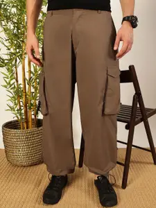 Thomas Scott Men Classic Loose Fit Cargos Trousers
