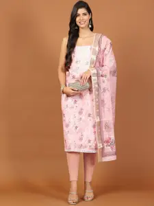 Meena Bazaar Floral Printed Cotton Unstitched Dress Material