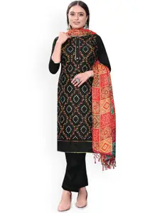 Maroosh Floral Embroidered Mirror Work Unstitched Dress Material