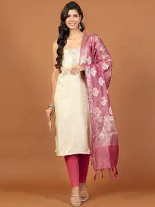 Meena Bazaar Embroidered Zari Unstitched Dress Material