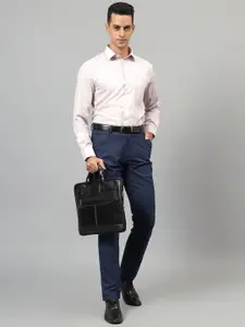 Cantabil Men Spread Collar Solid Cotton Formal Shirt