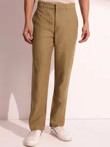 Fabindia Men Straight Fit Trousers
