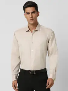 Van Heusen Men Spread Collar Textured Cotton Formal Shirt