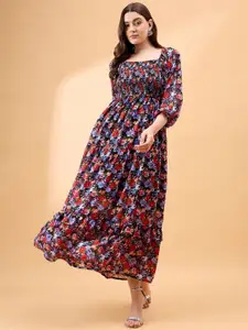 all about you Floral Print Off-Shoulder Fit & Flare Maxi Dress