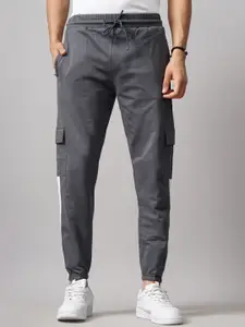 PAUL STREET Men Relaxed Straight Fit Cotton Cargos