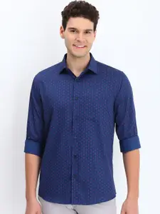 Allen Solly Men Classic Spread Collar Floral Printed Cotton Slim Fit Casual Shirt