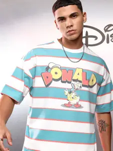 HIGHLANDER Disney Men Donald Duck Short Sleeve Oversized Drop Shoulder Tshirt
