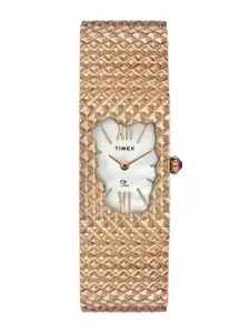 Timex Women Mother of Pearl Dial & Stainless Steel Bracelet Style Straps Analogue Watch
