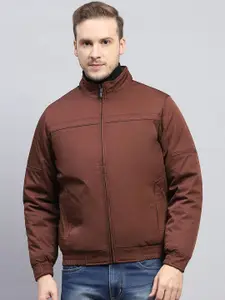 Monte Carlo Men Mock Collar Solid Casual Padded Jacket