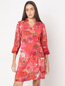 Vero Moda   Women Floral Printed Wrap Dress