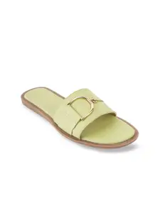 SCENTRA Women Open Toe Flats with Buckles