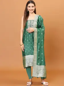 Meena Bazaar Floral Printed Unstitched Dress Material