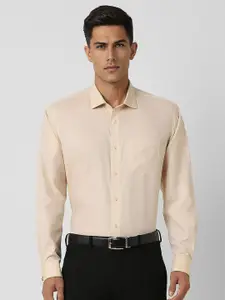 Van Heusen Men Spread Collar Textured Cotton Formal Shirt