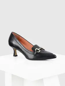 Oroh Women Leather Party Kitten Pumps