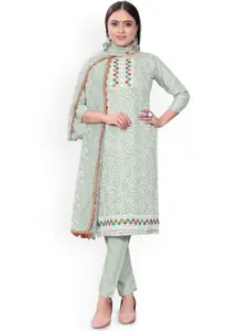 Maroosh Embroidered Thread Work Unstitched Dress Material