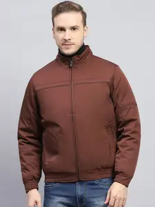 Monte Carlo Men Mock Collar Solid Casual Padded Jacket