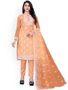 Maroosh Foral Embroidered Organza Unstitched Dress Material