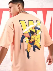 HIGHLANDER Marvel Men X Men Round Neck Short Sleeve Oversized Drop Shoulder Tshirt