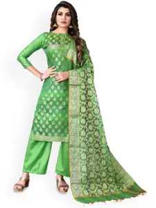 Maroosh Floral Embellished Zari Banarasi Jacquard Unstitched Dress Material