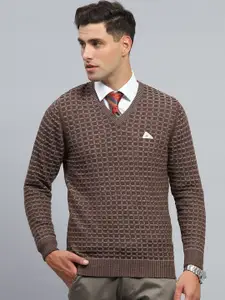 Monte Carlo Men Checked Woollen Pullover
