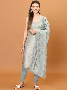 Meena Bazaar Ethnic Motifs Woven Design Sequinned Art Silk Unstitched Dress Material