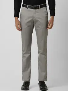 Van Heusen Men Mid-Rise Slim Fit Formal Trousers