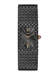 Timex Women Embellished Dial & Bracelet Style Straps Analogue Watch TWEL77708