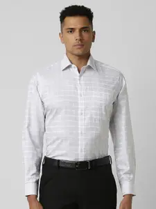 Van Heusen Men Spread Collar Tartan Checked Cotton Formal Shirt